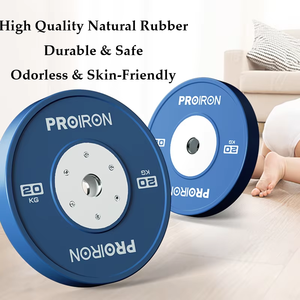 Venta al por mayor de fábrica: Discos de parachoques de competición de color para levantamiento de pesas de alta resistencia, para uso en gimnasios domésticos y equipos de fitness. - Product Image 2