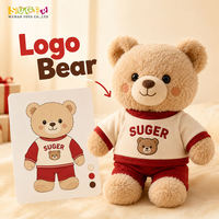 Ours en peluche personnalisé avec logo, ours en peluche imprimé avec le logo de la marque pour cadeau d'entreprise