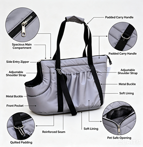 Transportín Plegable para Perros, Portátil, de Lona Suave, con Parte Superior Abierta, para Uso en Exteriores, Lavable, Transpirable, OEM/ODM - Product Image 1
