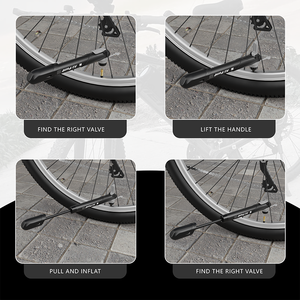 Baimei Áp Lực Cao Mini PA Thép Bơm Xe Đạp Xe Đạp Tay Inflator Đa Chức Năng Cho Schrader Van Ngoài Trời Đi Xe Đạp - Product Image 6