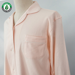 Ensembles de vêtements de nuit pour femmes à manches longues 100% coton biologique, ensembles de pyjamas boutonnés respirants et doux pour femmes - Product Image 6
