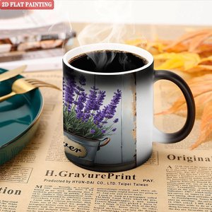 Mug en céramique à changement de couleur, noir givré, 11 oz, tasse vierge pour sublimation DIY - Product Image 5