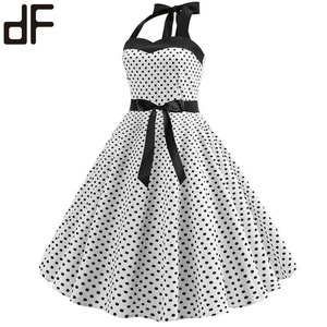 Modest Fashion <strong>Princess</strong> Stylish Lady <strong>Dress</strong> Sleeveless Party Evening Semi Formal <strong>Dress</strong> for Women White Polka Dot <strong>Dress</strong> - Product Image 2