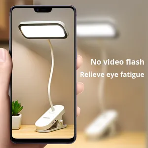 Hiện đại 800mA USB powered trắng <span class=keywords><strong>LED</strong></span> bàn đèn kẹp đèn với siêu-cuộc sống lâu dài Pin cho phòng đọc sách - Product Image 3