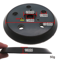 Plaque de support de ponçage ronde de 5 pouces (125 mm) avec 5 trous, système auto-agrippant, pour disques abrasifs, remplacement pour ponceuses de polissage