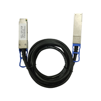 Câble DAC QSFP 100GBASE QSFD-100G-CU2M 2M Noir, Conducteur en Cuivre Étamé, Gaine PVC, Connexion Directe Haute Vitesse pour Courtes Distances