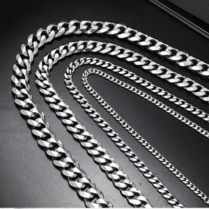 2024 Mới Đến Cao Kết Thúc Thép Không Gỉ Bạc Chunky Cuba Chuỗi Vòng Cổ Hợp Thời Trang Liên Kết Chuỗi Phong Cách Quà Tặng Độc Quyền Cho Nam Giới - Product Image 4