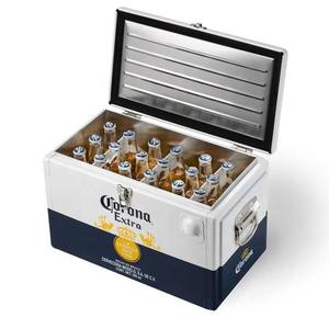Nevera Portátil Metálica Retro Fumashi de 20L con Aislamiento, Logotipo de Corona Extra, para Camping, Pesca y Enfriamiento de Bebidas - Product Image 1