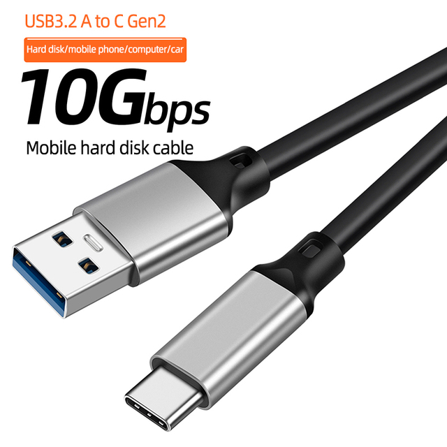 USB3.2 to Type-c Computer Mobile Phone Hard Disk Charging Data Line 10Gbps High-speed Transmission 3A60W Charging Line