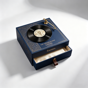 Boîte de présentation de luxe à faible MOQ, carrée, créative, avec logo, pour cadeaux, bijoux et montres, avec couvercle magnétique - Product Image 1