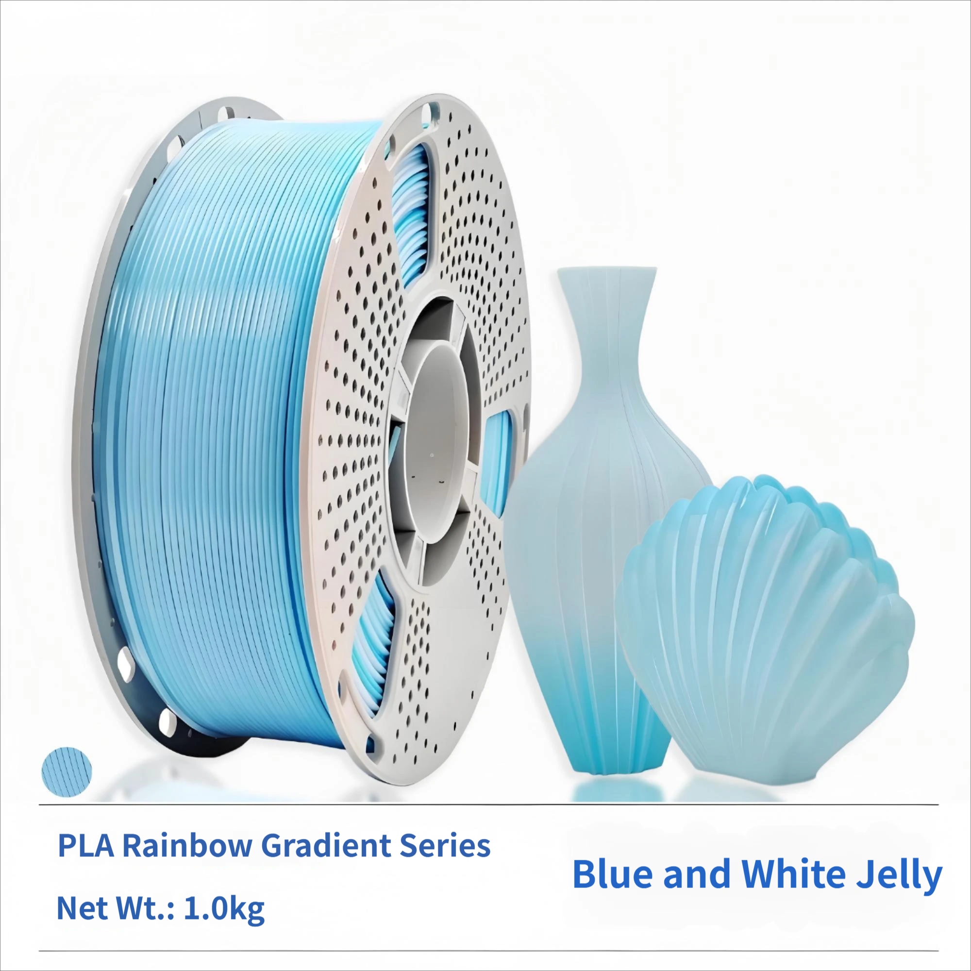 Gelatina blu e bianca