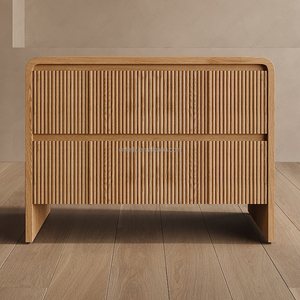 FERLY Boucle Extended Panel Platform <strong>Bed</strong> Wabi-Sabi <strong>Low</strong> Profile Upholstered <strong>Bed</strong> <strong>Frame</strong> for Master Bedroom Villa Hotel Furniture - Product Image 5