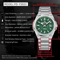 Montre mécanique PAGANI DESIGN New YS023, marque haut de gamme, acier inoxydable, étanche 100 m, automatique, classique, luxe, cadeau pour homme.