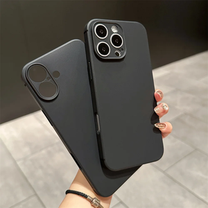 Custodia Ultra sottile in TPU nero opaco satinato per <span class=keywords><strong>iPhone</strong></span> 16 15 14 13 12 Mini <span class=keywords><strong>11</strong></span> Pro Max X XS XR 7 8 Plus <span class=keywords><strong>Cover</strong></span> protettiva per obiettivo della fotocamera - Product Image 2