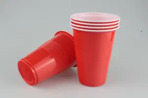 למעלה איכות ומחיר טוב למחזור פלסטיק חד פעמי כוסות פלסטיק כוסות 16oz PP הפנוי מסיבת כוס