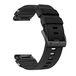 Bracelet de montre en toile de nylon balistique Quickfit 22 26 mm avec boucle à ardillon en acier inoxydable compatible avec <span class=keywords><strong>Garmin</strong></span> Fenix <span class=keywords><strong>7</strong></span> 7X 8 <span class=keywords><strong>Pro</strong></span> <span class=keywords><strong>Tactix</strong></span> 8 - Product Image 2