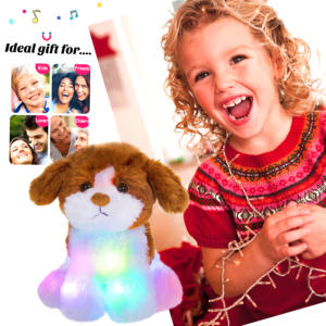 Özelleştirilmiş <span class=keywords><strong>Shih</strong></span> <span class=keywords><strong>Tzu</strong></span> köpek peluş oyuncak aydınlık yumuşak doldurulmuş hayvan sevimli Husky köpek peluş yastık Light Up yavru oyuncak hediyeler çocuklar için - Product Image 6