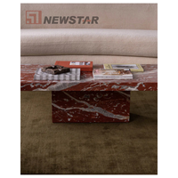Tables basses rondes ovales naturelles en pierre table de salle à manger en marbre travertin pour hôtel personnalisée
