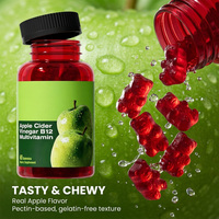 Gummies multivitaminés au vinaigre de cidre de pomme Fairoy personnalisés avec B12, 60 unités, OEM
