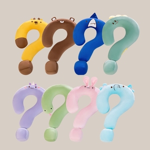 Cuscino Peluche a Forma di Punto <span class=keywords><strong>Interrogativo</strong></span>, Cuscino da Viaggio Multifunzionale a Forma di U per Pisolino in Ufficio e Decorazione del Divano - Product Image 1