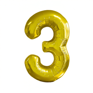 Party Love Number Balloon Gold 100cm Metallic Foil <b>Birthday</b> Party <b>Decor</b> KIDS - Product Image 2