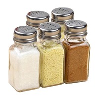 Bouteilles en verre de 100 ml pour assaisonnement de cuisine, avec couvercle en acier, pots de conservation alimentaire pour barbecue, chili, sel, camping et utilisation en pot, étanches, vente en gros