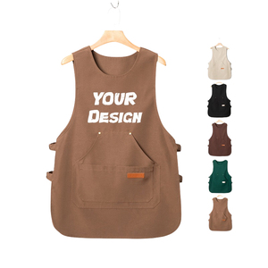 Grembiule da <span class=keywords><strong>cucina</strong></span> in cotone da uomo con Logo personalizzato accessori da <span class=keywords><strong>cucina</strong></span> personalizzati <span class=keywords><strong>per</strong></span> il ristorante Bar uniforme da cameriere - Product Image 1