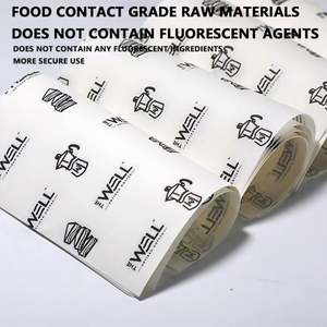 Emballages alimentaires personnalisés imprimés recto simple, résistants à la graisse, pour hamburgers, sandwichs, biscuits, pain, impression sérigraphique à usage unique - Product Image 3