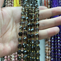 Perles en pierre naturelle Citrine et Quartz Fumé de 7-8mm, forme irrégulière, perles de cristal en vrac, tendance, 45g/brin pour la fabrication de bijoux