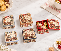 Boîtes métalliques personnalisées avec logo imprimé pour biscuits, chocolats, emballages de pâtisserie, cadeaux, bonbons, fabrication OEM ODM