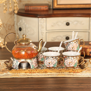 Hot Boiled Flower Boiled Fruit Teapot <b>Set</b> Ceramic Glass Afternoon Coffee Tea <b>Sets</b> - Product Image 2