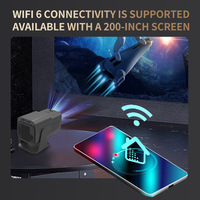 Mini projecteur portable Android HY320 avec WiFi6, prise en charge 4K, mise au point manuelle, écran miroir intelligent et TV