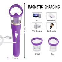 Vagina-Saugdildo Vibrator Sexspielzeug für Frauen Zungen-Leck-Klitoris-Stimulator Brustwarzen-Sauger Doppelkopf-Vibrator Massagegerät
