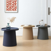 Vente en gros table basse moderne mobilier d'intérieur coloré tables rondes en plastique ordinaires