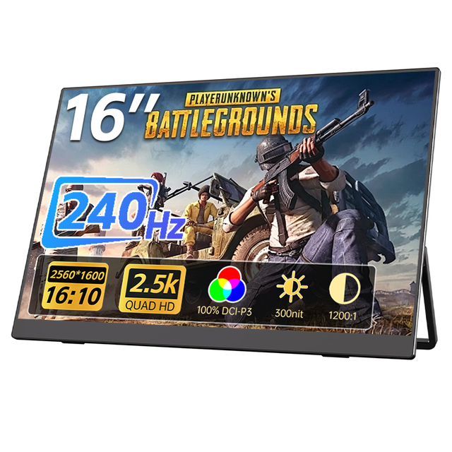 Eimio 240Hz 16" Portable Laptop Monitor Type-C Gaming 2.5K 9ms Smooth Multi-Tasking Business Use Second Screen Extender OEM