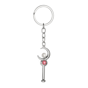 Collier pendentif vintage <span class=keywords><strong>Sailor</strong></span> <span class=keywords><strong>Moon</strong></span> en alliage de zinc avec poignée lune et <span class=keywords><strong>baguette</strong></span> magique en strass, cadeau cosplay pour filles - Product Image 5