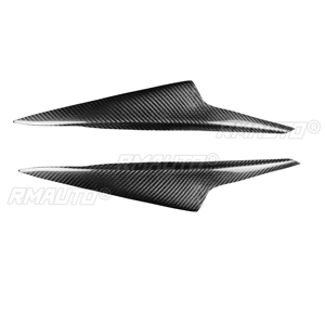 1 par de cubiertas decorativas para faros delanteros de coche, de fibra de carbono real, para MAZDA-3 Mazda3 Axela 2016-2017, accesorios para coche - Product Image 3