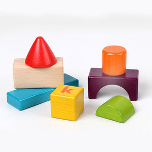 مكعبات بناء من خشب الزان للأطفال 150, ألعاب تعليمية ، ملونة ، أشكال هندسية ، ألعاب خشبية - Product Image 4