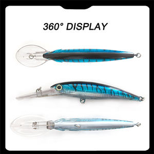 Leurre <span class=keywords><strong>de</strong></span> pêche en eau salée ALPHA 22cm 77g, leurre <span class=keywords><strong>de</strong></span> traîne lourd, minnow à plongée profonde, à longue aile, pour thon et gros gibier - Product Image 2