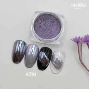 LIBO Metallic Chameleon Mirror Chrome Powder 9 Colors Cosmetic Pigment for Nail Art - Product Image 5