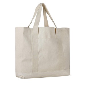 Bolso de compras de lona de alta resistencia, de algodón, con logotipo impreso personalizado, <span class=keywords><strong>kanvas</strong></span> - Product Image 2