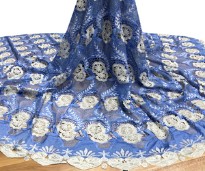 Tissu africain en dentelle Guipure de haute qualité pour femmes, robe nigériane, 5 Yards, <span class=keywords><strong>nouvelle</strong></span> collection ankara - Product Image 5