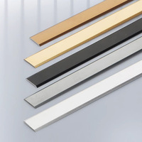 Paduan aluminium Strip datar Titanium garis dekoratif lantai Strip logam Flat Strip dinding latar belakang dengan pola tabung