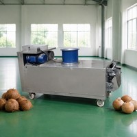 Machine automatique commerciale de décorticage et de polissage de noix de coco brunes, machine à éliminer les fibres de noix de coco