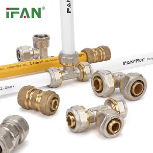IFAN所有类型的连接器黄铜压缩配件CW617锻造1/2 3/4 1英寸螺纹PEX配件