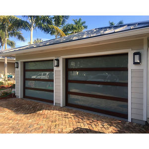 <span class=keywords><strong>Porte</strong></span> <span class=keywords><strong>de</strong></span> <span class=keywords><strong>garage</strong></span> à cadre en aluminium en verre trempé triple couche haute performance pour l'isolation acoustique pour villa extérieure appartement école - Product Image 2