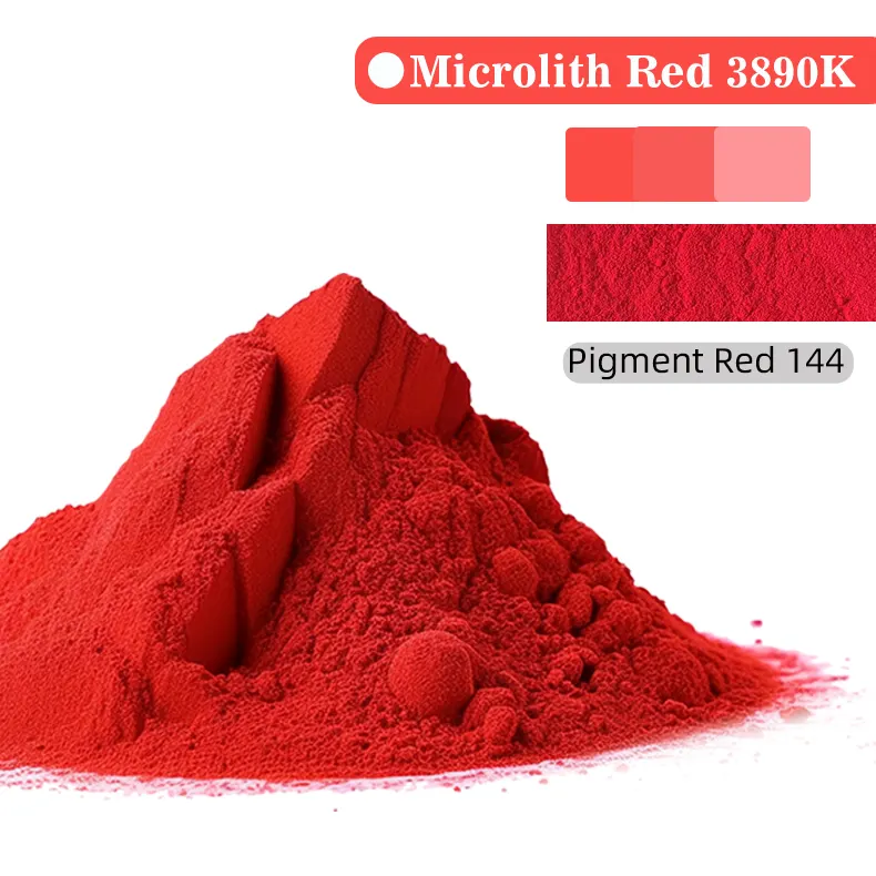 Microlith kırmızı 3890K/BR-K Nano Pigment mavi faz kırmızı Solvent bazlı Nano önceden dağılmış Pigment organik Pigment kırmızı 144