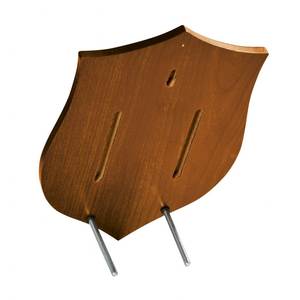 Plaque murale en bois de couleur claire, 190x260x15 mm, forme de bouclier, panneau décoratif - Product Image 2