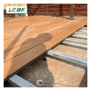 Vente en gros solide Terrasse en teck Bois Plastique Composite Terrasse Composite Petit <span class=keywords><strong>Gap</strong></span> Co Extrusion Planche de terrasse pour parc - Product Image 1