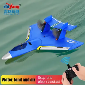 Wholesale Inventory 2.4Ghz Aircraft Glider RC Airplane ZY-525 Amphibious Light Remote Control Aircraft Plane